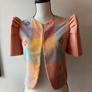 BOLERO: CHARLENE DIAMANTE FULL W/ PHEASANT FLOWERS SLEEVES*