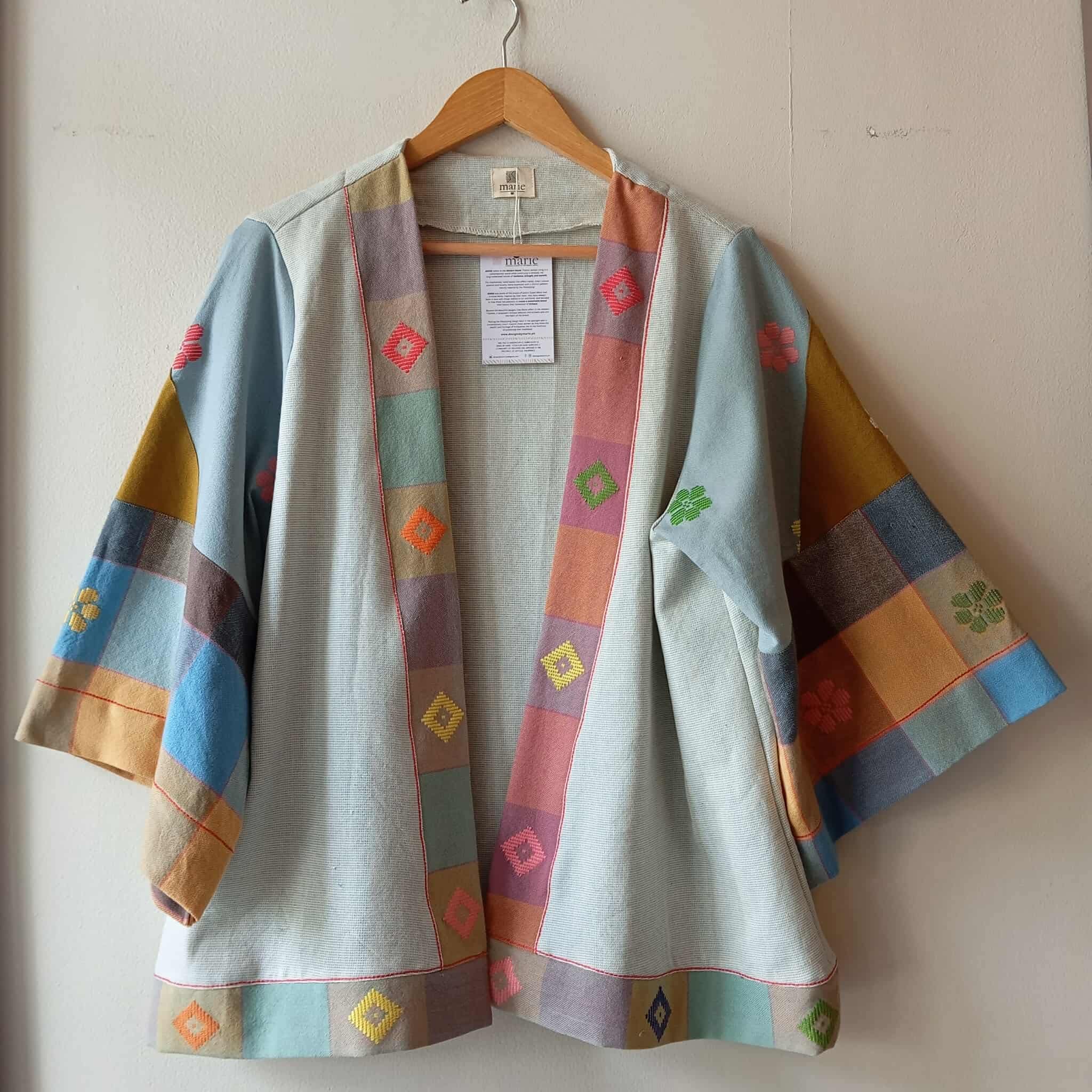 HAMILI: DUSTY BLUE W/ RETASO SLEEVES / AMINA  PIPING