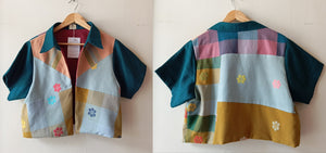 MALAYA: RETASO M1 W/ LYONS BLUE LINEN SLEEEVES & COLLAR