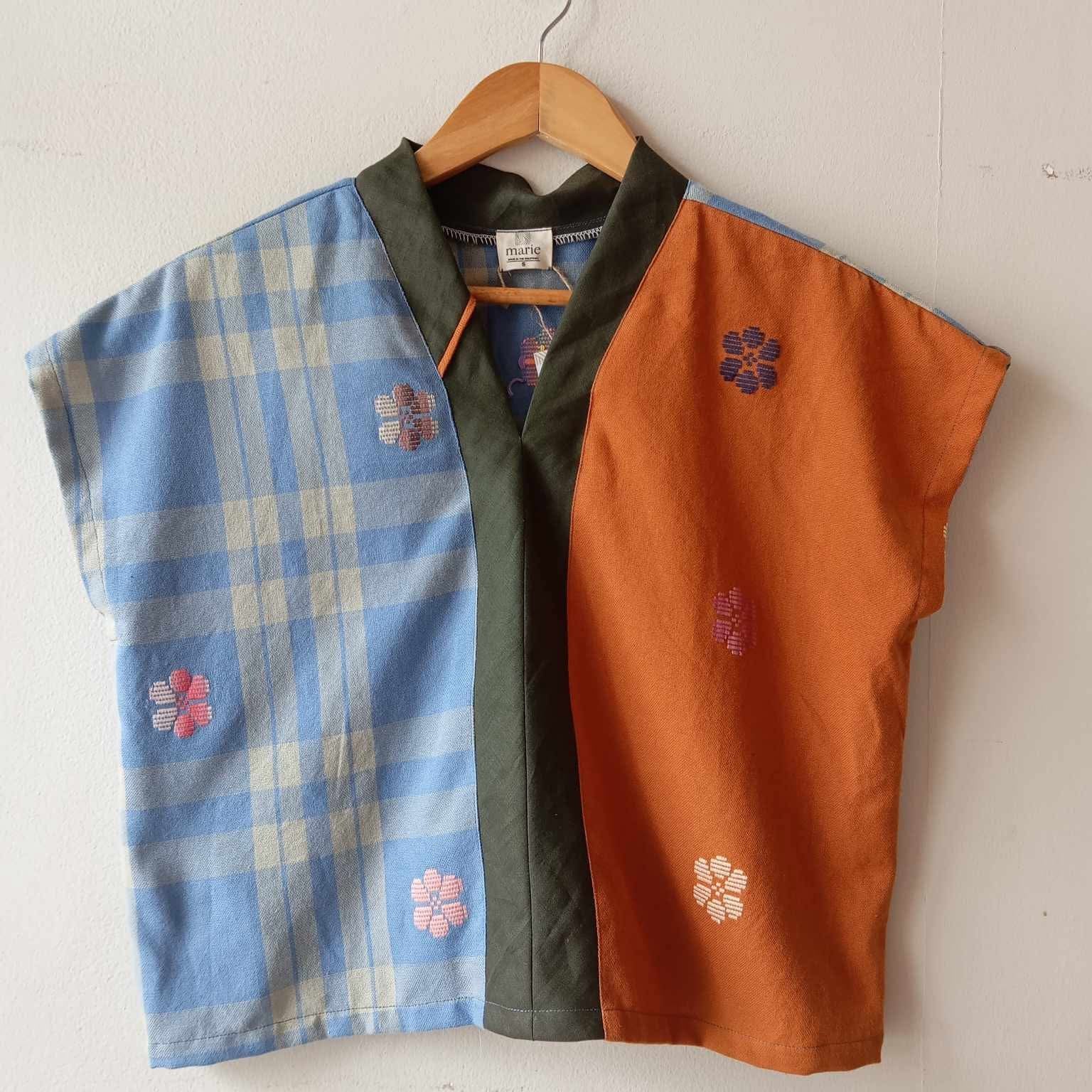 TINGADLAW: MIX OLIVIA FLOWERS / GLAZED GINGER FLOWERS W/ DARK GREEN LINEN BIAS