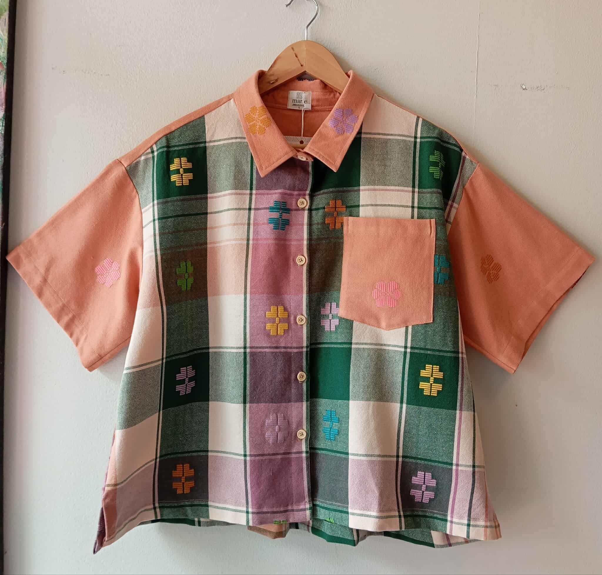 MAKULAY: AMANDA FULL W/ PHEASANT FLOWERS POCKET / SLEEVES & COLLAR*