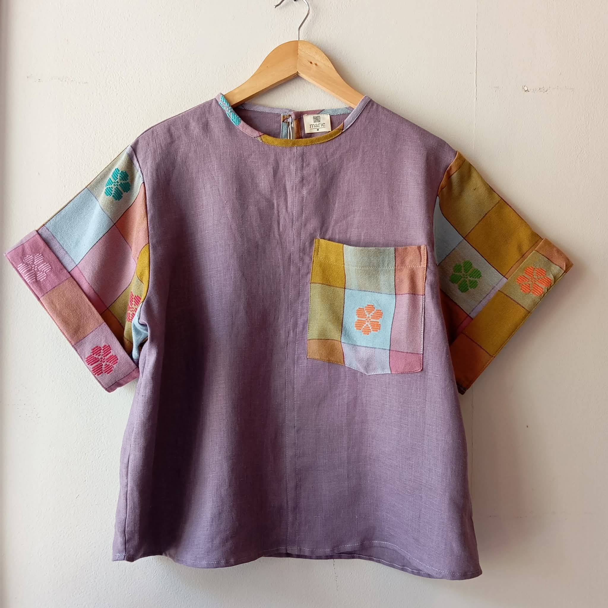 MASIGLA: SEA FOG LINEN W/ CASSANDRA POCKET & SLEEVES