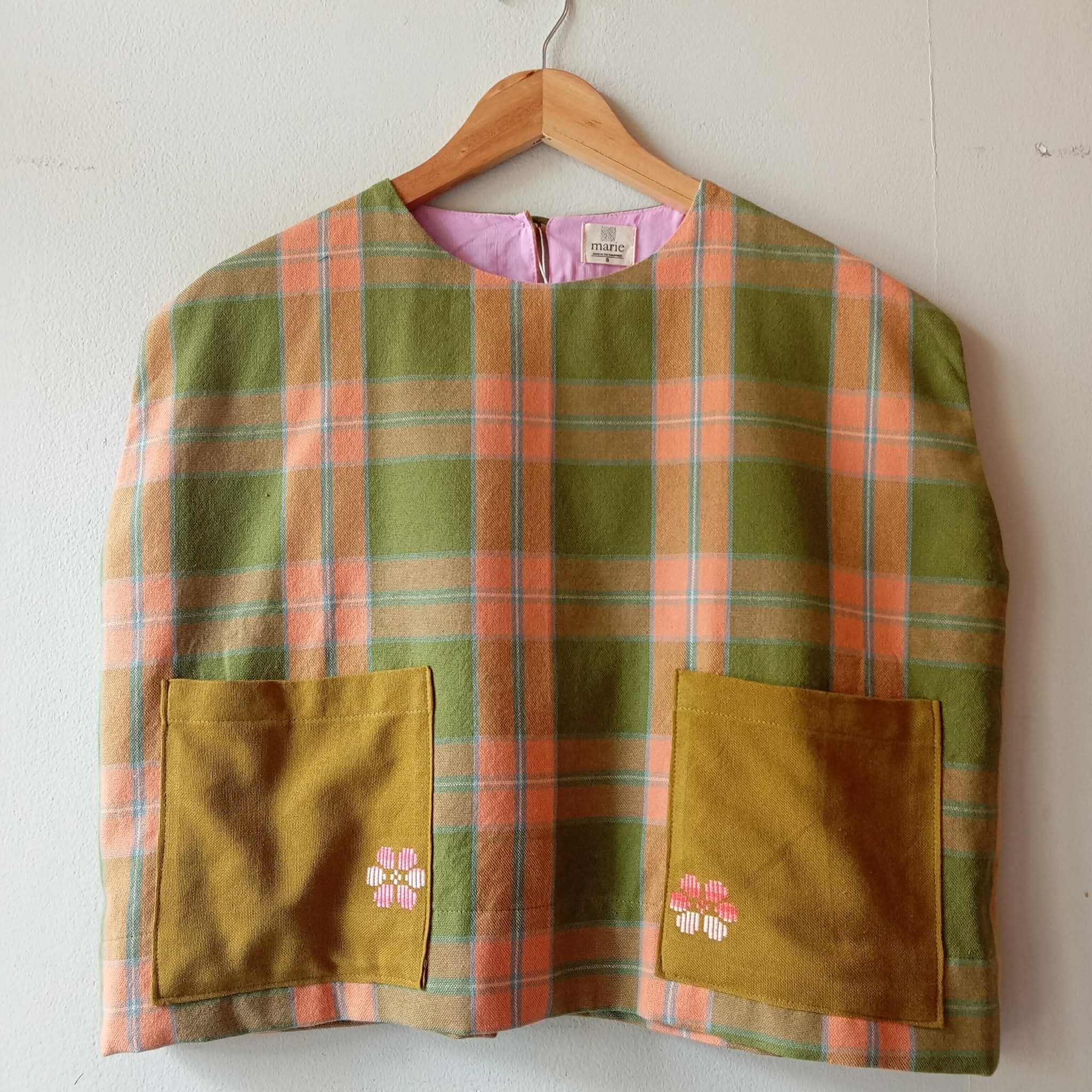 KALAYAAN: VICENTA W/ NEW OLIVE FLOWERS POCKET