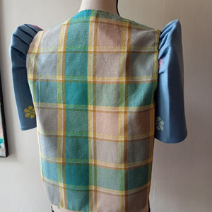 BOLERO: RACHELLE V1 FULL W/ BLUE FLOWERS SLEEVES
