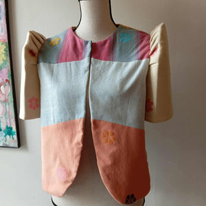 BOLERO: RETASO L25  W/ REED YELLOW FLOWERS SLEEVES*