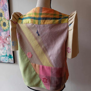 BOLERO: RETASO L25  W/ REED YELLOW FLOWERS SLEEVES*