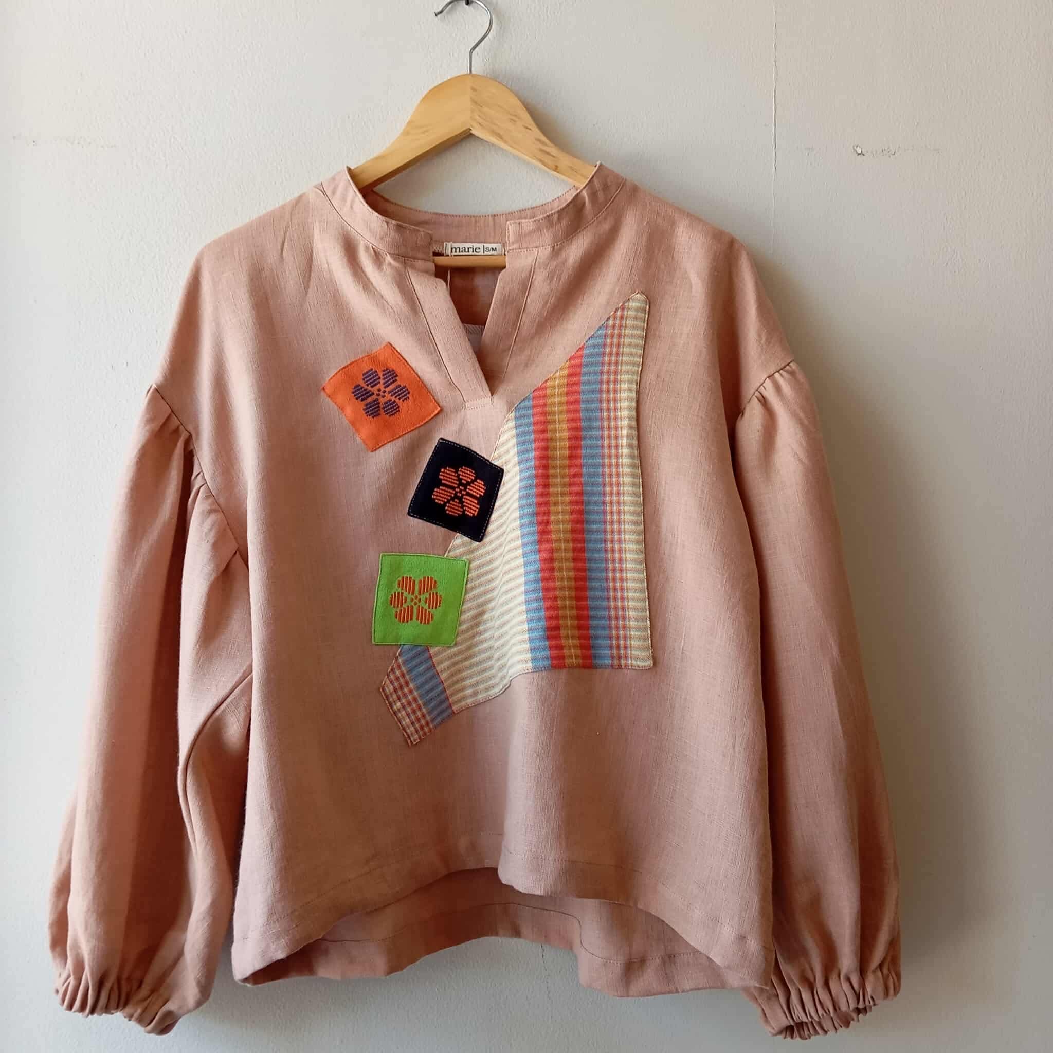 MADAYAW: MISTY ROSE LINEN W/ PATCHES  D1*