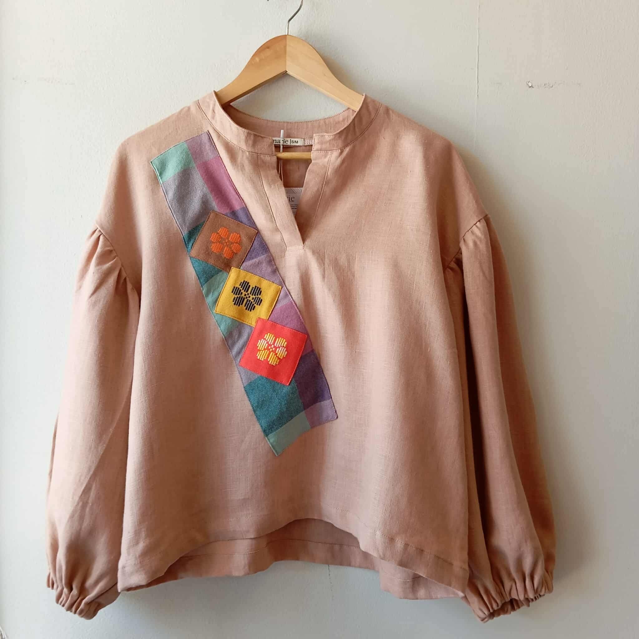 MADAYAW: MISTY ROSE LINEN W/ PATCHES  D2*