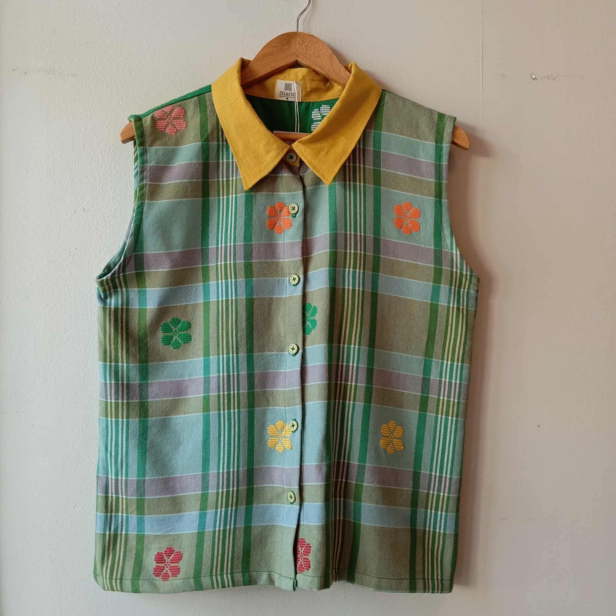 KINAIYA: TESSA W/ MIMOSA YELLOW LINEN COLLAR