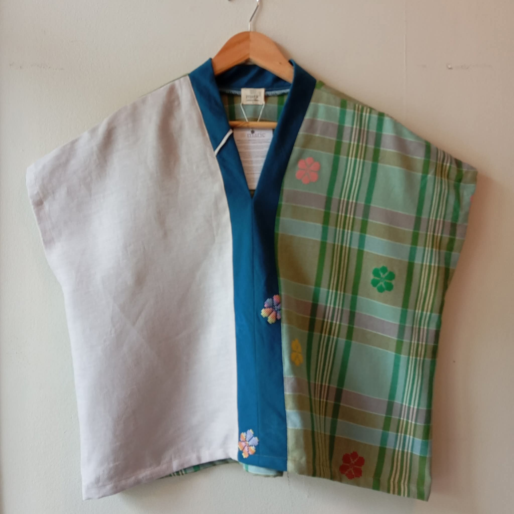 TINGADLAW: MIX PALE LILAC LINEN / TESSA W/ OCEAN SIDE BLUE FLOWERS