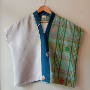 TINGADLAW: MIX PALE LILAC LINEN / TESSA W/ OCEAN SIDE BLUE FLOWERS
