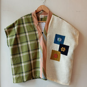 TINGADLAW: MIX ELOISA / CREAM LINEN W/ FLOWERS PATCHES W/ VERONICA BIAS