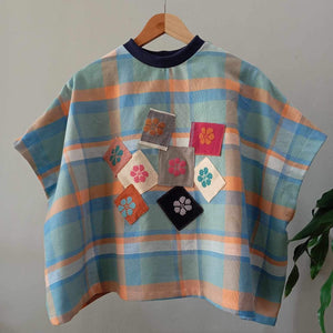 KASIYAHAN: NORA W/ PATCHES & BLUE RIBBED COLLAR