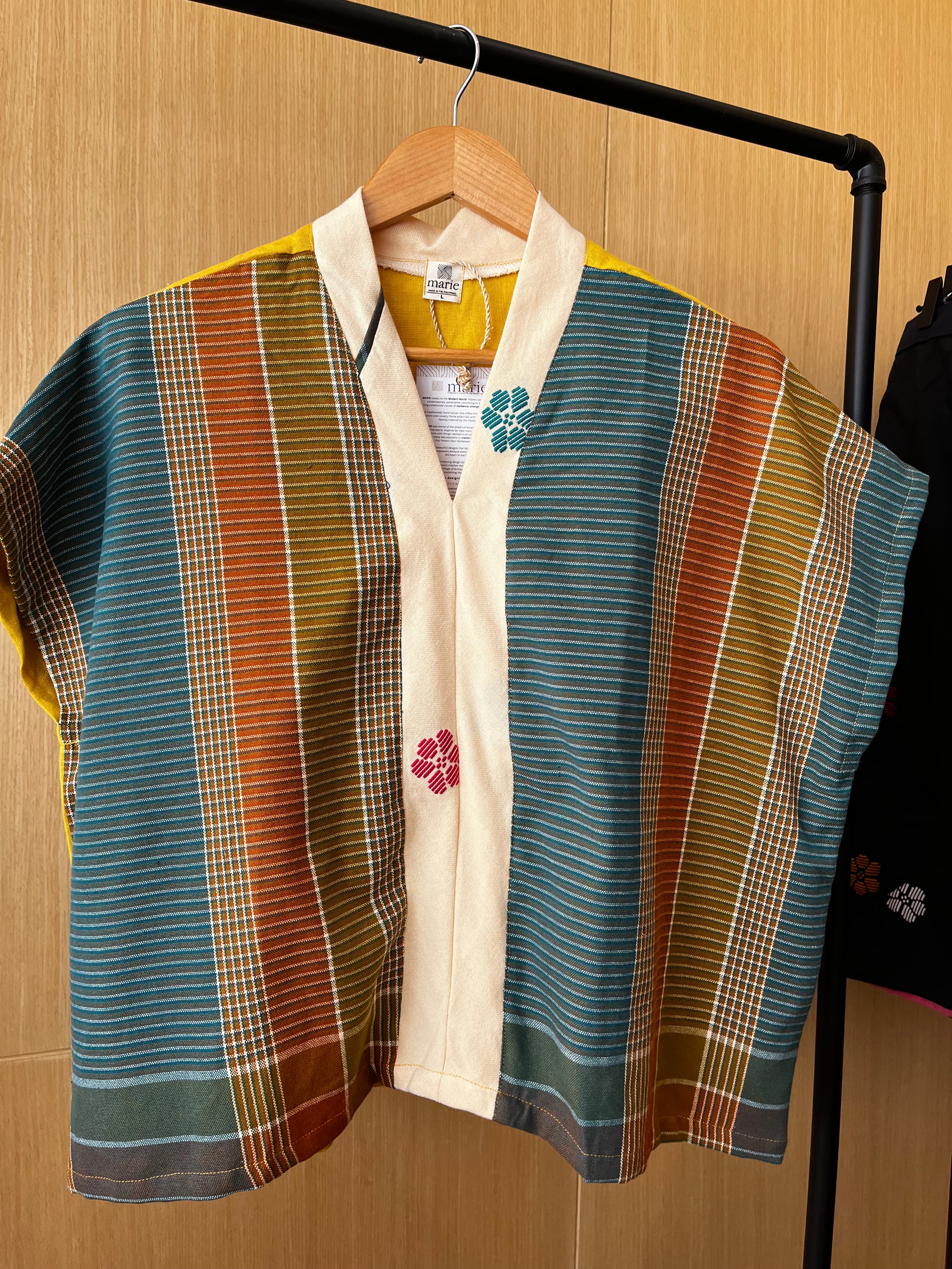 TINGADLAW: Elenita / Yellow Linen w/ White Flowers Bias