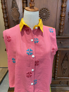 kinaiya: pink flowers2 / sunny yellow