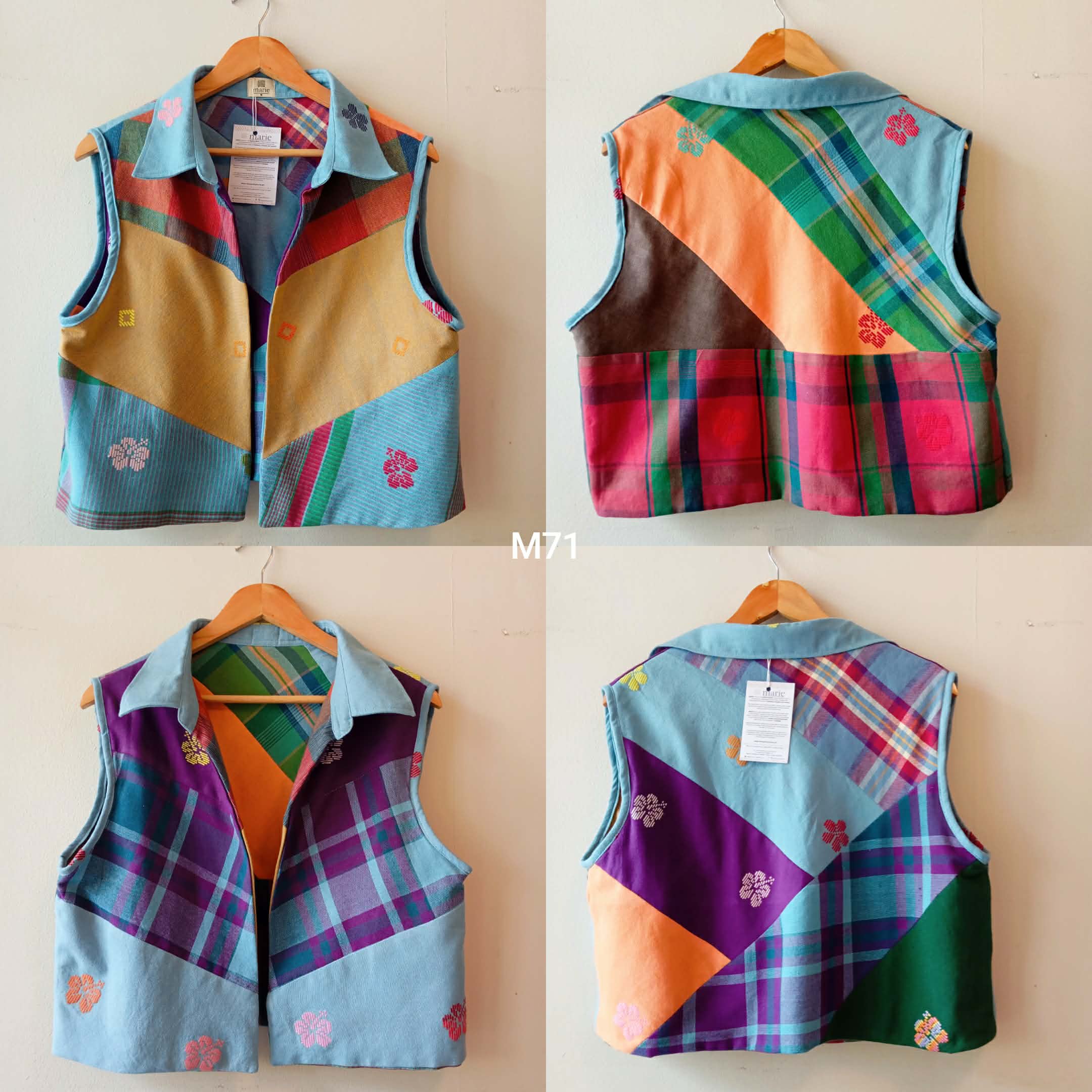 MASINING V1: REVESIBLE M71 W/ BLUE FLOWERS COLLAR