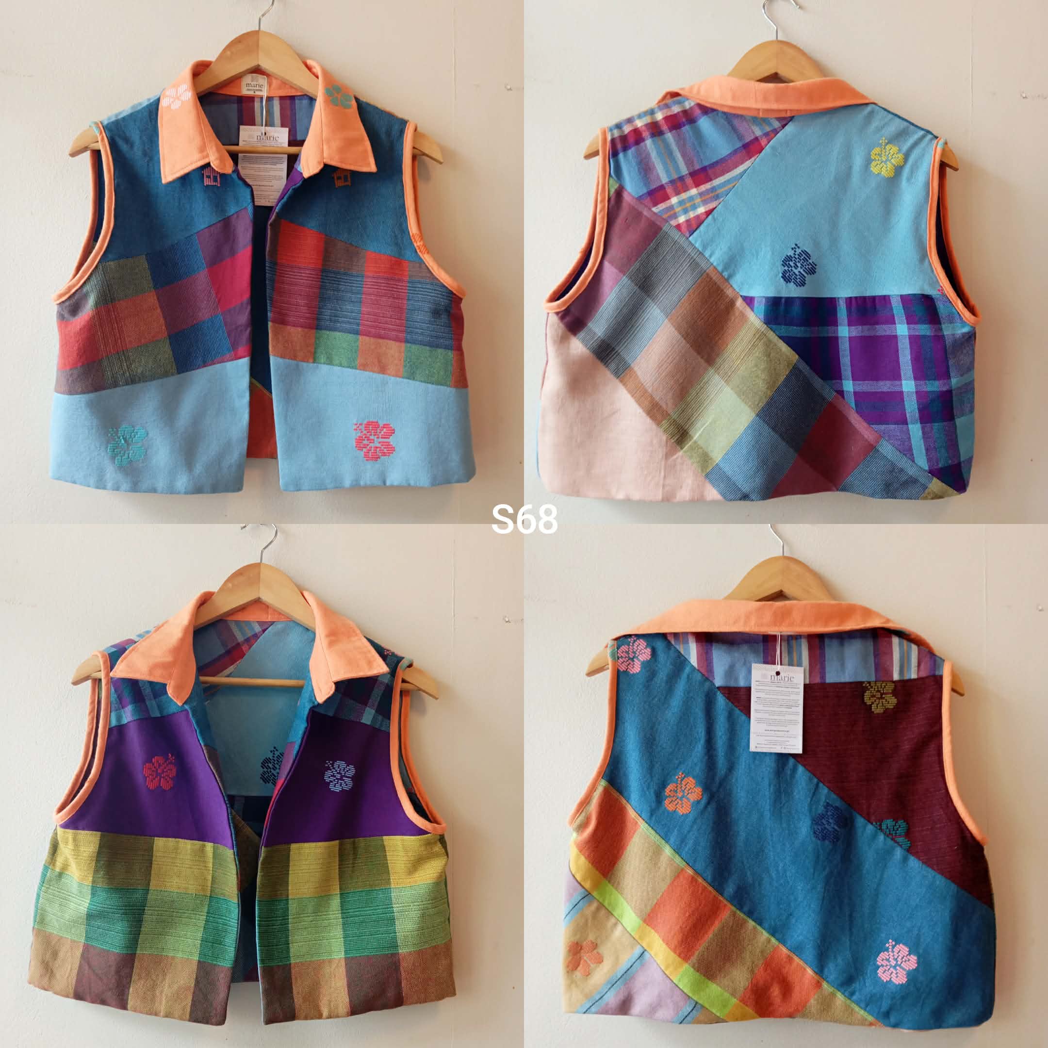 MASINING V1: REVESIBLE S68 LIGHT ORANGE GUMAMELA COLLAR